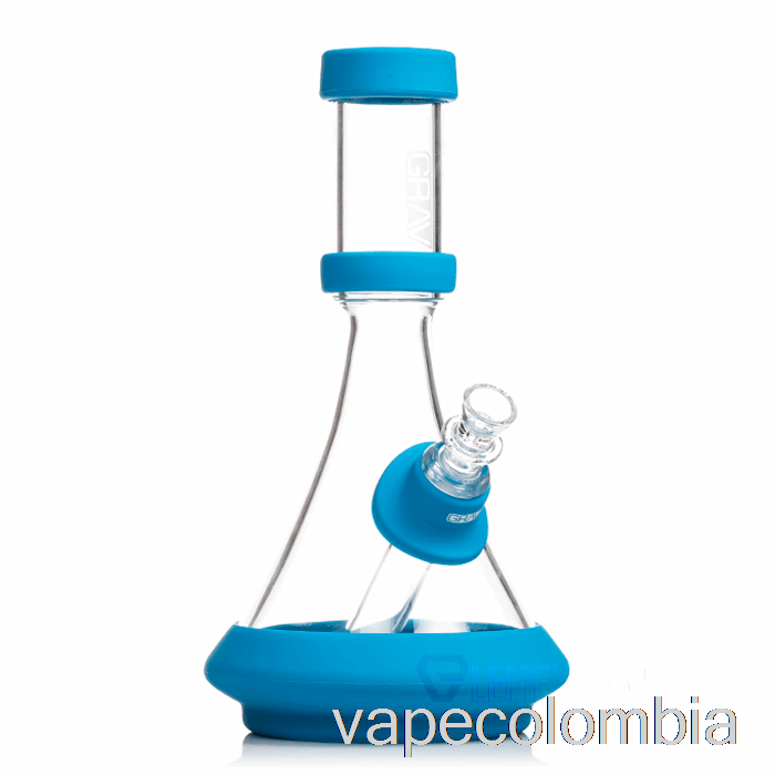 Vape Kit Completo Grav Deco Vaso De Silicona Transparente + Azul